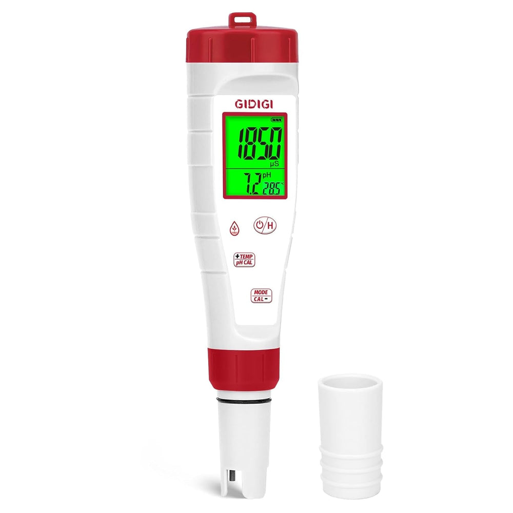 pH-metru pentru apă hidroponică, tester digital de pH pentru apă, tester TDS, test EC PPM pentru nutrienți ai plantelor, conductivitate 4 în 1, stilou pH pentru apă potabilă, DWC, plante de apartament