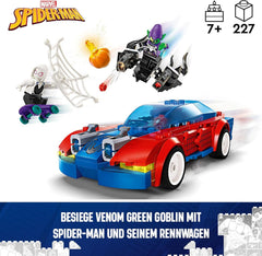 LEGO | Marvel Spider-Mans Rennauto & Venom Green Goblin - Spidey Spielzeug für Rollenspiele mit Superhelden Figuren und baubarem Auto - Geschenk für Kinder - Jungen und Mädchen ab 7 Jahren 76279