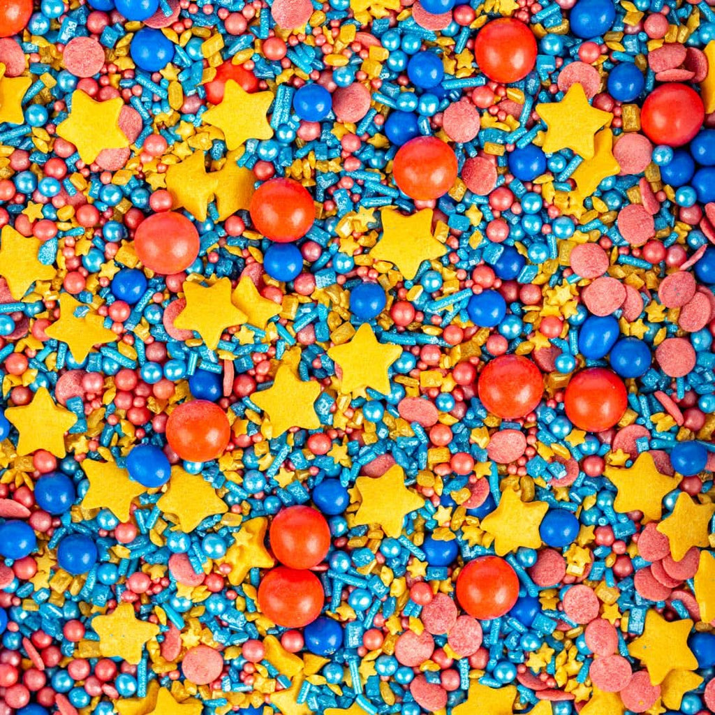 Super Streusel SuperErou, amestec sprinkles, 90 grame Sprinkles Naty Shop