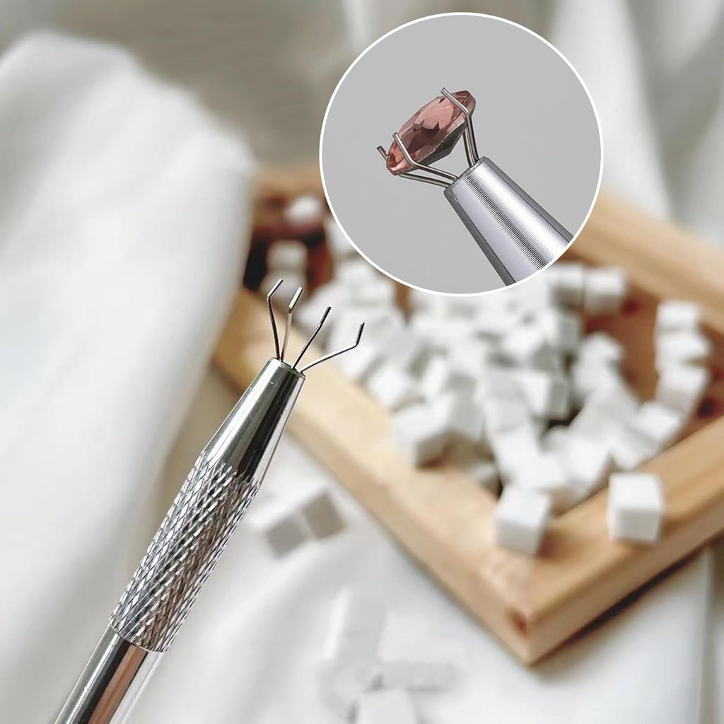 100 Stück Nail Art Schwamm Mit Piercing Zange,Nail Art Zubehör Schwamm Mit Piercing Kugel Aufdreher,Sponge Brush Applikator,Nagelkunst-Rendering-Werkzeuge,Für Gradient Nail Art Patterns Erstellen.