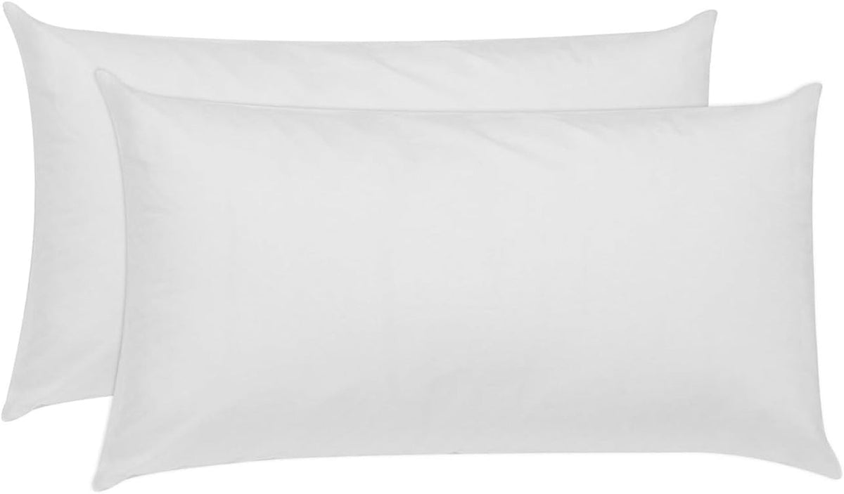 Pikolin Home Pachet de 2 perne din fibre hipoalergenice, acoperire exterioară din bumbac cu tratament anti-acarieni - fermitate redusă, fundul gurii de dormit, 60 cm, 60 X 40 cm Perne standard Naty Shop Titlu implicit