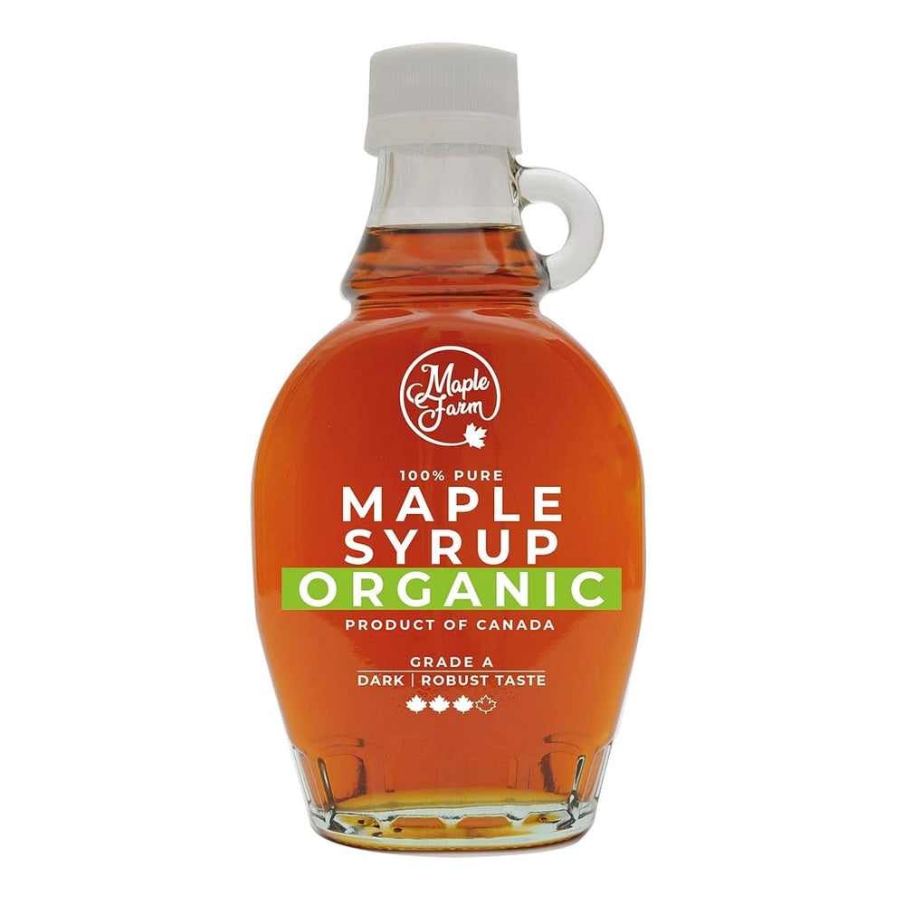 Maplefarm - Sirop de arțar organic pur canadian închis, grad A, închis, aromă puternică - 250 ml Indulcitori Naty Shop 189 ml