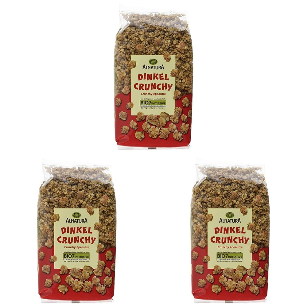 Alcâm crocant organic, pachet de 3 (3 x 750 g)