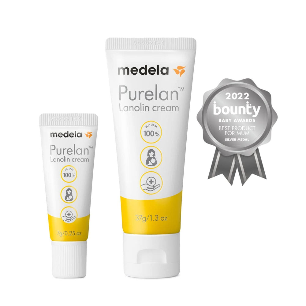 Medela Purelan 37G Lanolin Brustwarzencreme – Creme gegen wunde Brustwarzen und trockene Haut, 100 % natürlich, hypoallergen. Zubehör Essen und Stillen Bebe Naty Shop