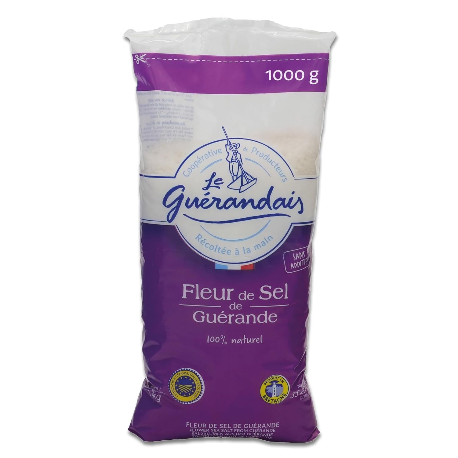 Handgeschöfptes Fleur de Sel, DE GUERANDE, 125g Dose