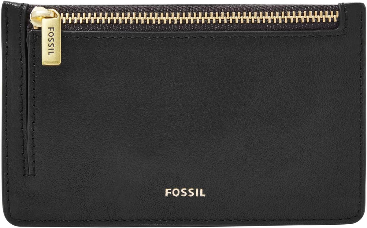 Fossil Ladies Logan Card Case Portofel Femei Naty Shop Negru 13.7922 Cm X 0.381 Cm X 8.509 Cm