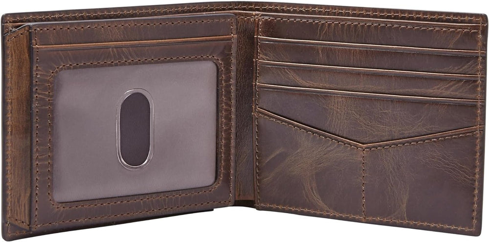 Fossil portofel RFID pentru bărbați cu flip top accesorii de călătorie portofel pliabil Portofel Barbati Naty Shop