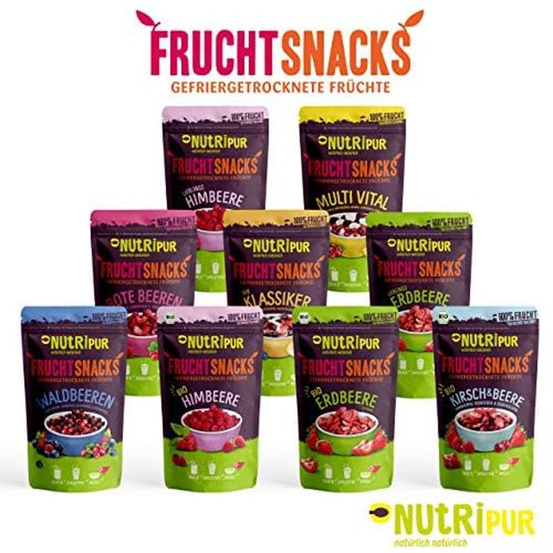 Fructe de pădure liofilizate: 100g mure, afine, merișoare, zmeură liofilizate, neîndulcite - Fructe uscate, fructe liofilizate, fructe de pădure de la NutriPur Produse deshidratate Naty Shop