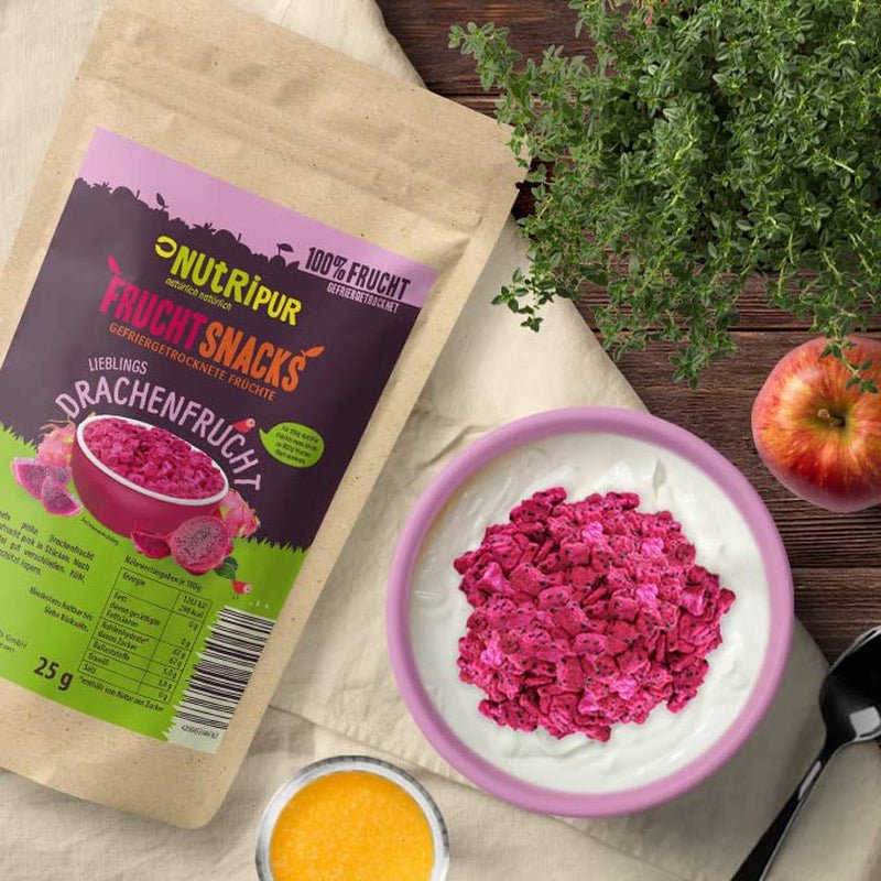 Fructe dragon liofilizate: 100g fructe dragon uscate - 100% fructe, aromă completă - fructe liofilizate, fără zahăr adăugat Produse deshidratate Magazinul meu