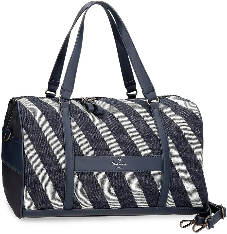 Geantă de voiaj Pepe Jeans Celine, albastru, 40 x 25 x 20 cm, poliester, cu detalii din imitație de piele, 20 l, de Joumma Bags, albastru, geantă de voiaj Bagaje și echipament de călătorie Naty Shop Rucsac de călătorie