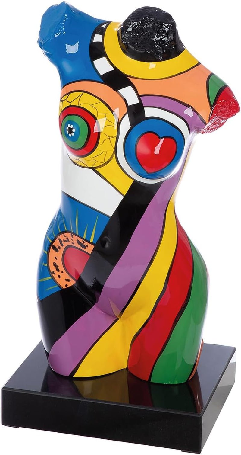 GILDE Decorațiune Figurină Cuplu Inimă Balon - Îndrăgostiți pe bancă cu inimă balon cadou decorare nunta - Culori: Alb Bronz Gri - Înălțime 24,5 cm Statuete si sculpturi Naty Shop Colorat Înălțime 53 cm