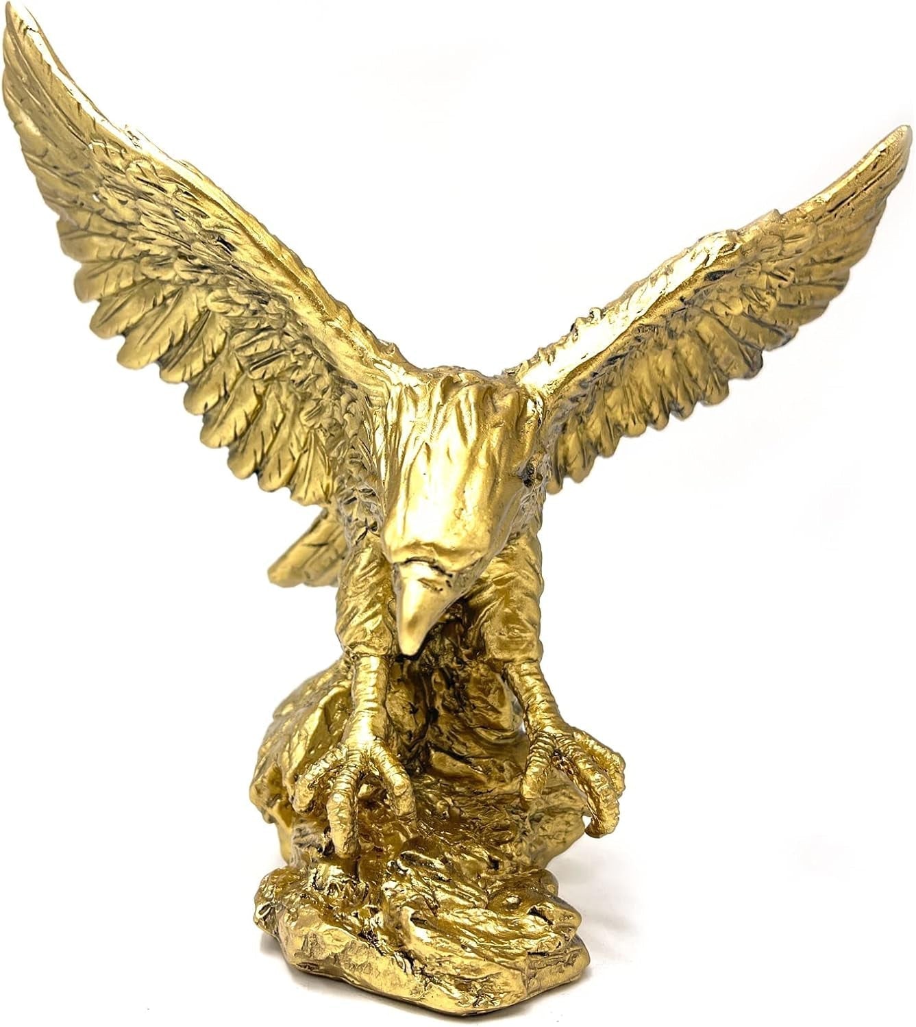 Golden Eagle Resin Ornaments Statue, Golden Eagle Sculptura Modern Home Office Figurine Decor Desktop Decoration (Golden 1) Statuete si sculpturi Naty Shop