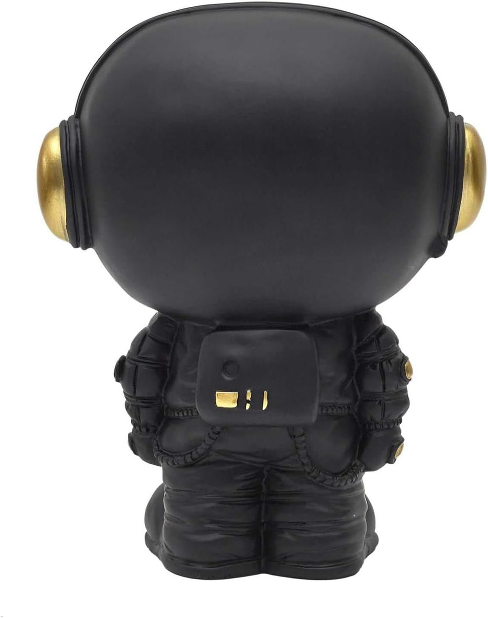 HOME DECO FACTORY, HD0160, Statuie astronaut cu buzunar gol negru, obiect decorativ modern și practic, design futurist, ideal pentru camera de zi sau birou, dimensiune: 20 cm, culoare: negru și auriu Statuete si sculpturi Naty Shop