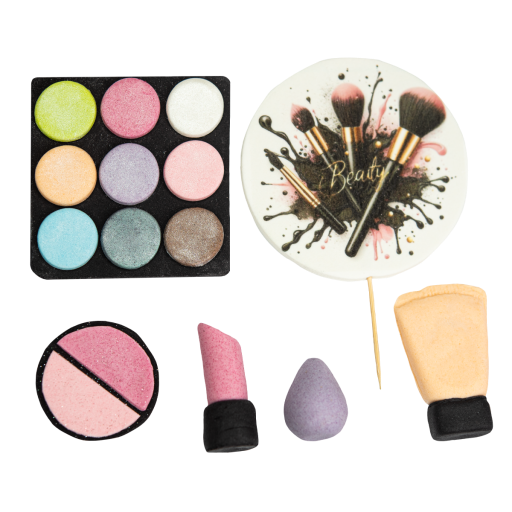Set mit 6 essbaren Dekorationen, Make-up