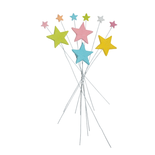 Set mit 10 essbaren Dekorationen, Sterne
