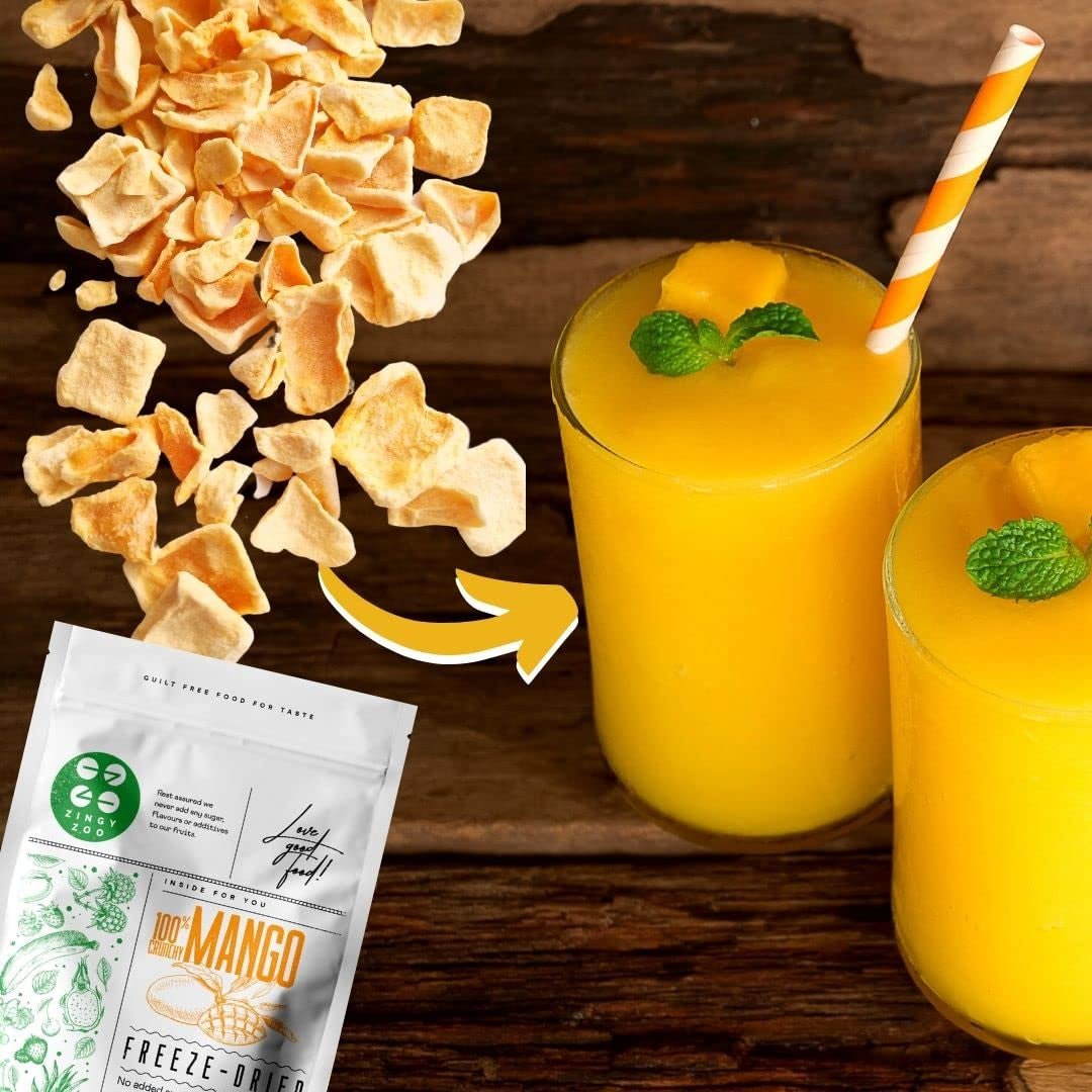 Mango liofilizat | Fără zahăr adăugat Mango liofilizat | Mango liofilizat Mango fructe Mango uscat | Mango uscat Fructe uscate fără aditivi | Mango uscat ZingyZoo (100g) Produse deshidratate Naty Shop