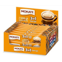 MOKATE 3in1 Instantkaffee mit braunem Zucker, Beutel 24 x 17 g, Kaffee, Naty Shop