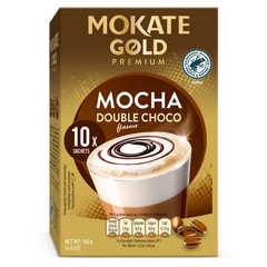 MOKATE Gold Premium Cappuccino Mocha Double Choco 10x14g Kaffee Naty Shop