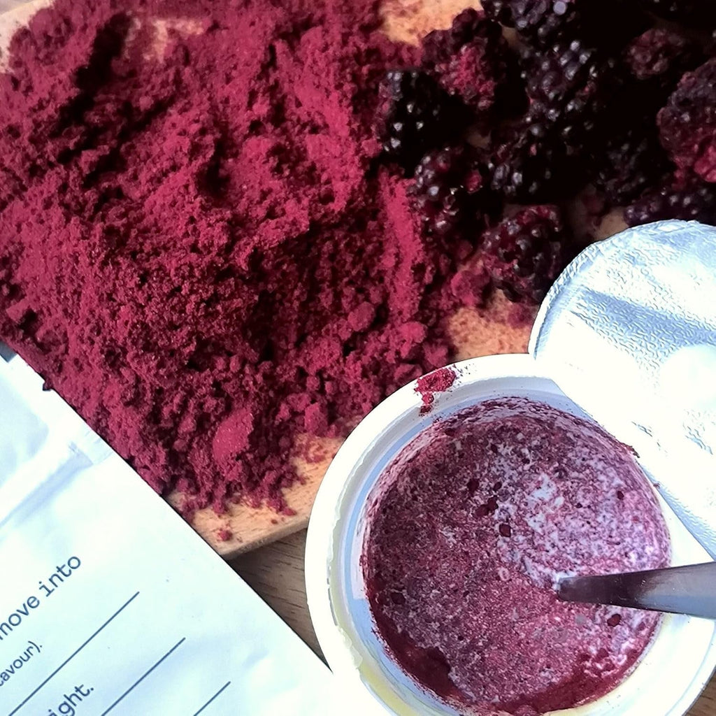 Mure liofilizate în pulbere | 100% pulbere de fructe liofilizate Fructe naturale uscate fără aditivi | pulbere de fructe Fructe liofilizate pulbere de mure Produse deshidratate Naty Shop