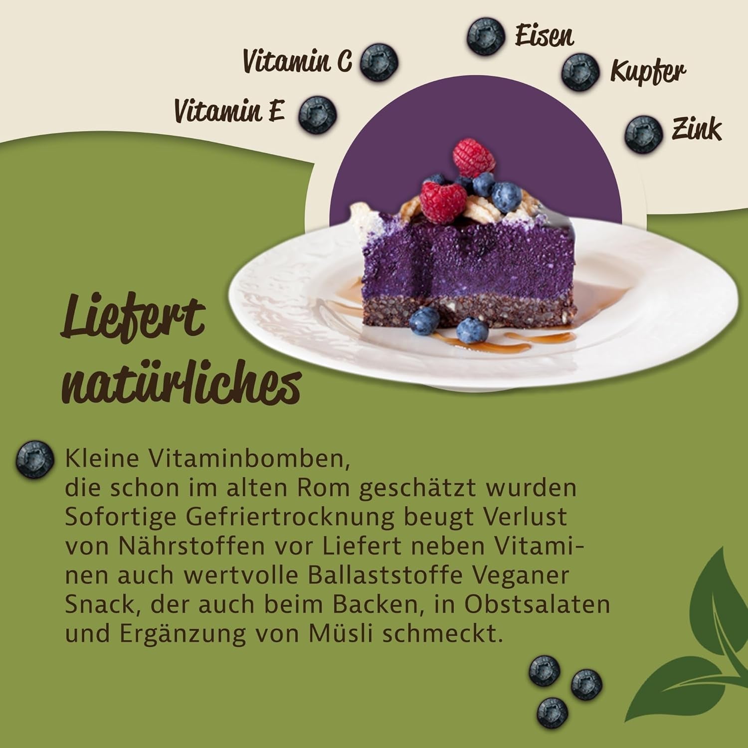 Mynatura afine sălbatice organice liofilizate I Afine I Fructe I Fructe de pădure I Produs natural I Calitate organică I Pungă (1x 200g) Produse deshidratate Naty Shop
