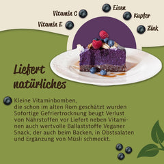 Mynatura afine sălbatice organice liofilizate I Afine I Fructe I Fructe de pădure I Produs natural I Calitate organică I Pungă (1x 200g) Produse deshidratate Naty Shop