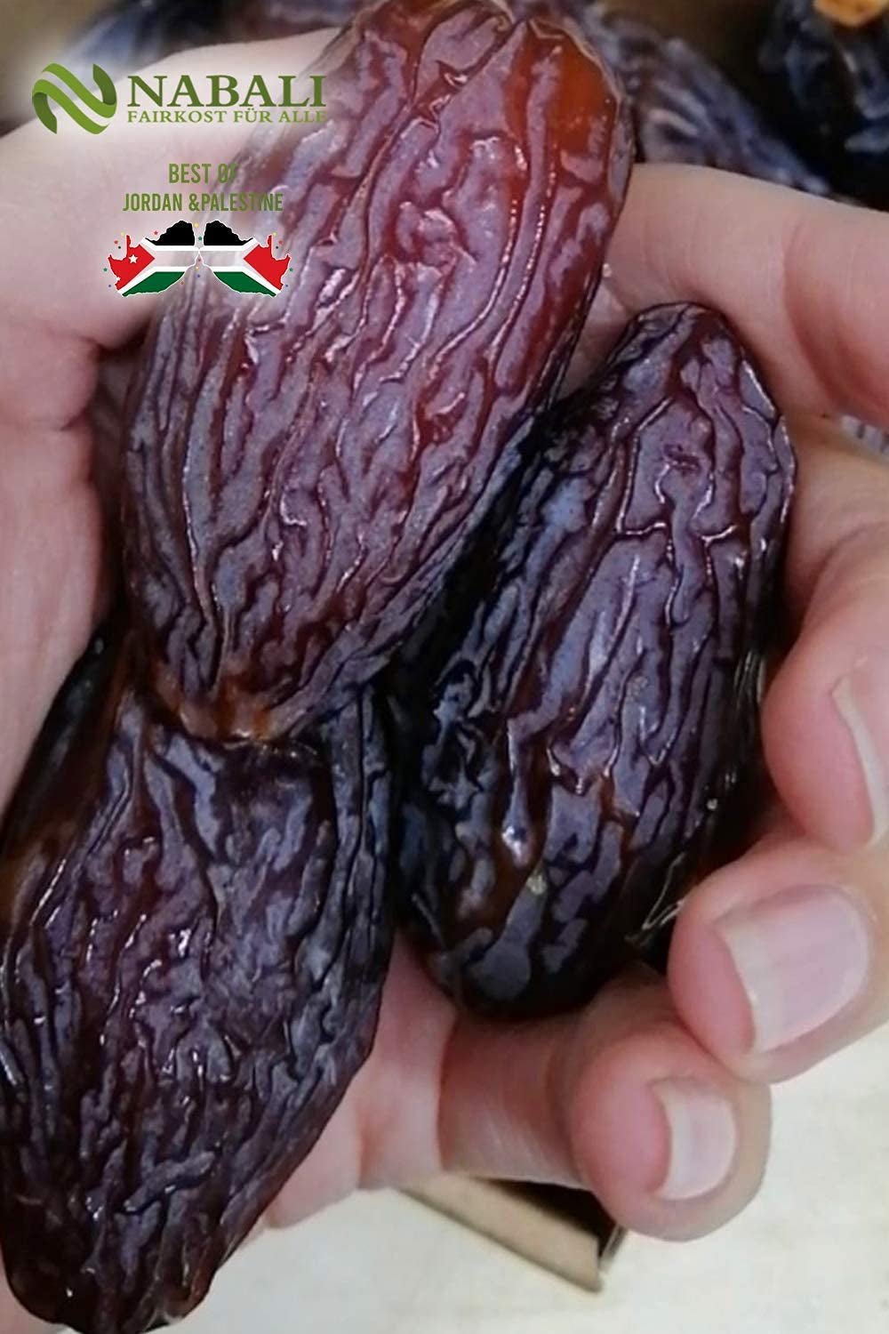 NABALI FAIRKOST 2KG Medjool - Curmale Medjoul Delight Calitate I 100% natural aromat proaspăt și vegan I Curmale Medjool fără conservanți dulci ca mierea și caramelizate (2KG) Produse deshidratate Naty Shop