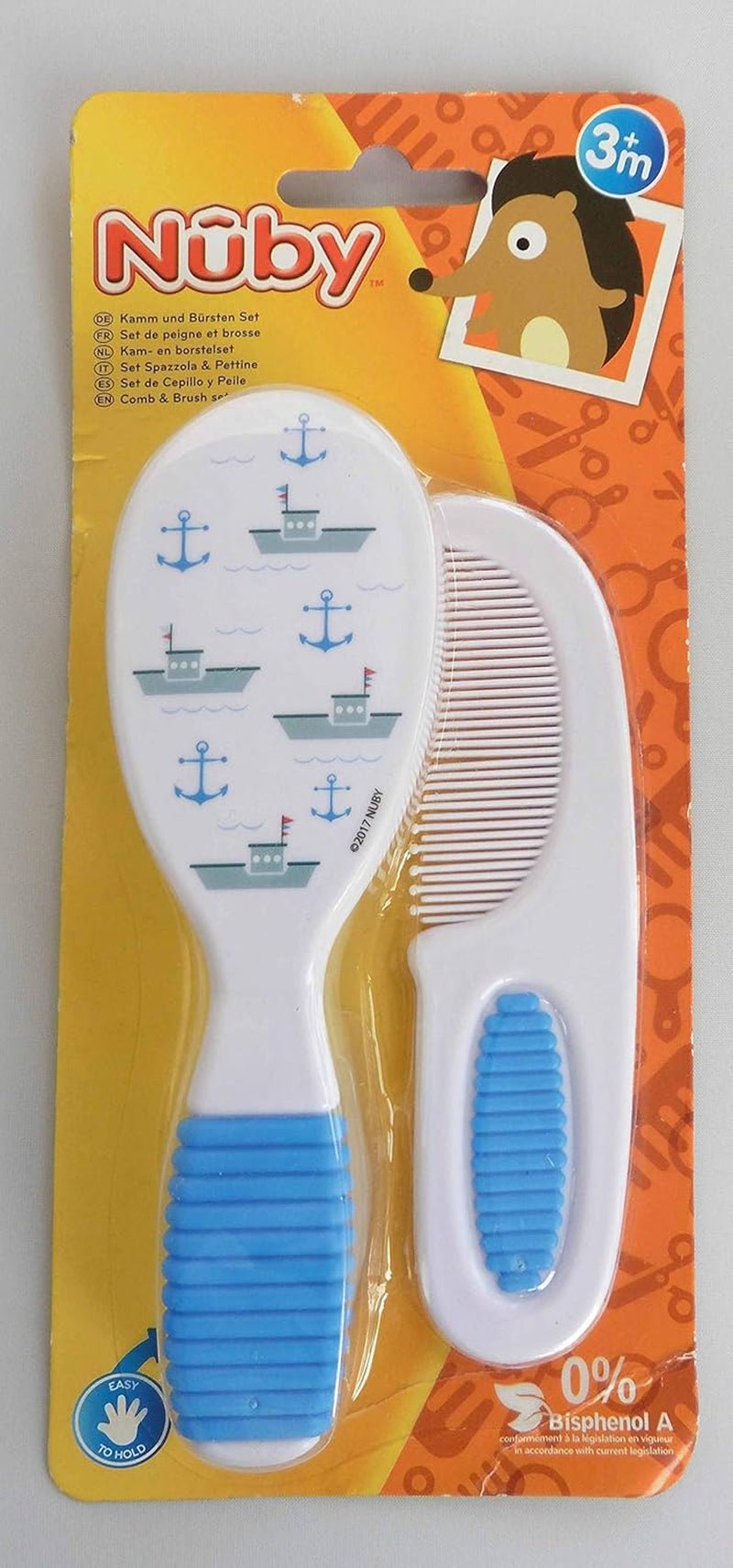 NÃ"by 007110 Set perie și pieptene, multicolor (model asortat). Copii - Baie si Skincare Naty Shop