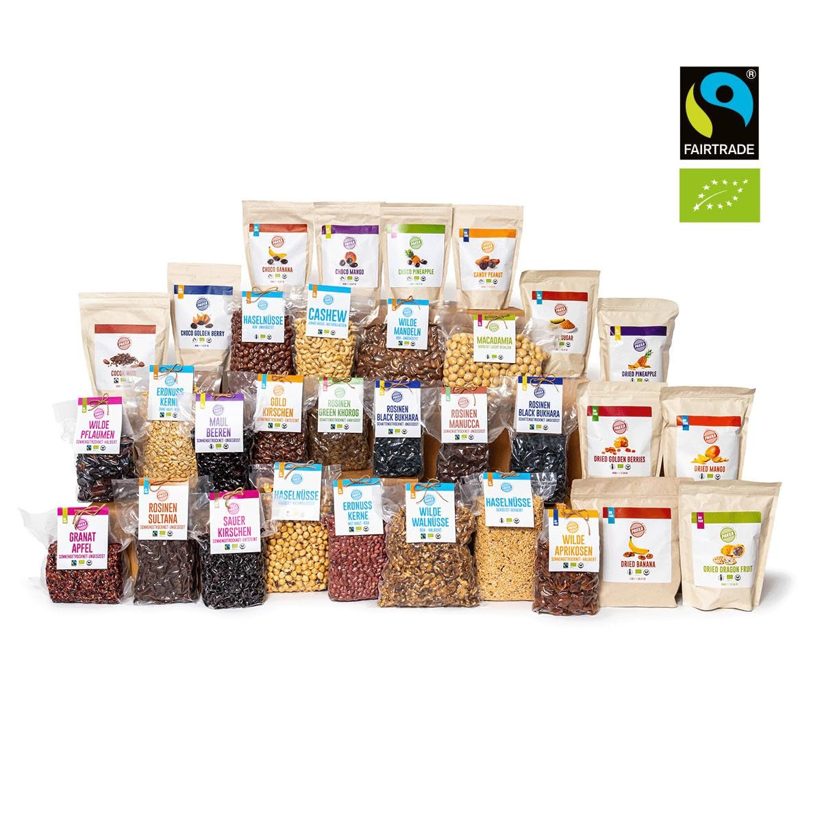 PAKKA - Sultane Sultana organice Fairtrade 1kg, fără semințe, fără coajă și uscate la soare Sultane Sultana din Samarkand Uzbekistan 1000g Produse deshidratate Naty Shop