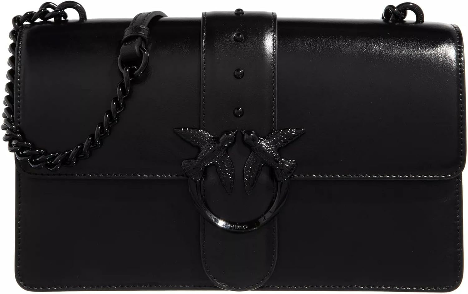 Pinko Ladies Love One Classic Cl Naplack Colour Block Bag Genti Femei Naty Shop Z99B_B Black Sedan Block Colour