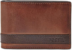 Portofel bifold din piele Quinn pentru bărbați Fossil 10 cm L x 1,5 cm l x 7 cm H Portofel Barbati Naty Shop