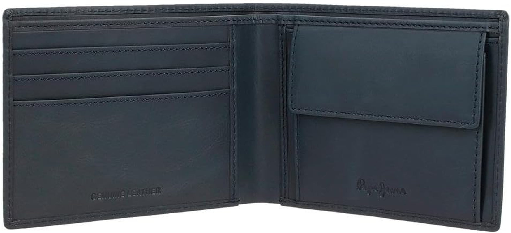 Portofel pentru bărbați Pepe Jeans, albastru, 11,5 x 8 x 1 cm, piele, protejat RFID, portofel cu buzunar pentru monede Portofel Barbati Naty Shop