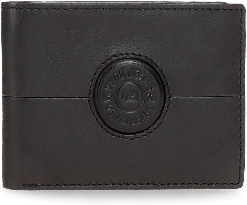 Portofele și poșete din piele de vacă Pepe Jeans Cracker, negru, maro, verde, diferite mărimi Portofel Barbati Naty Shop Negru Portofel