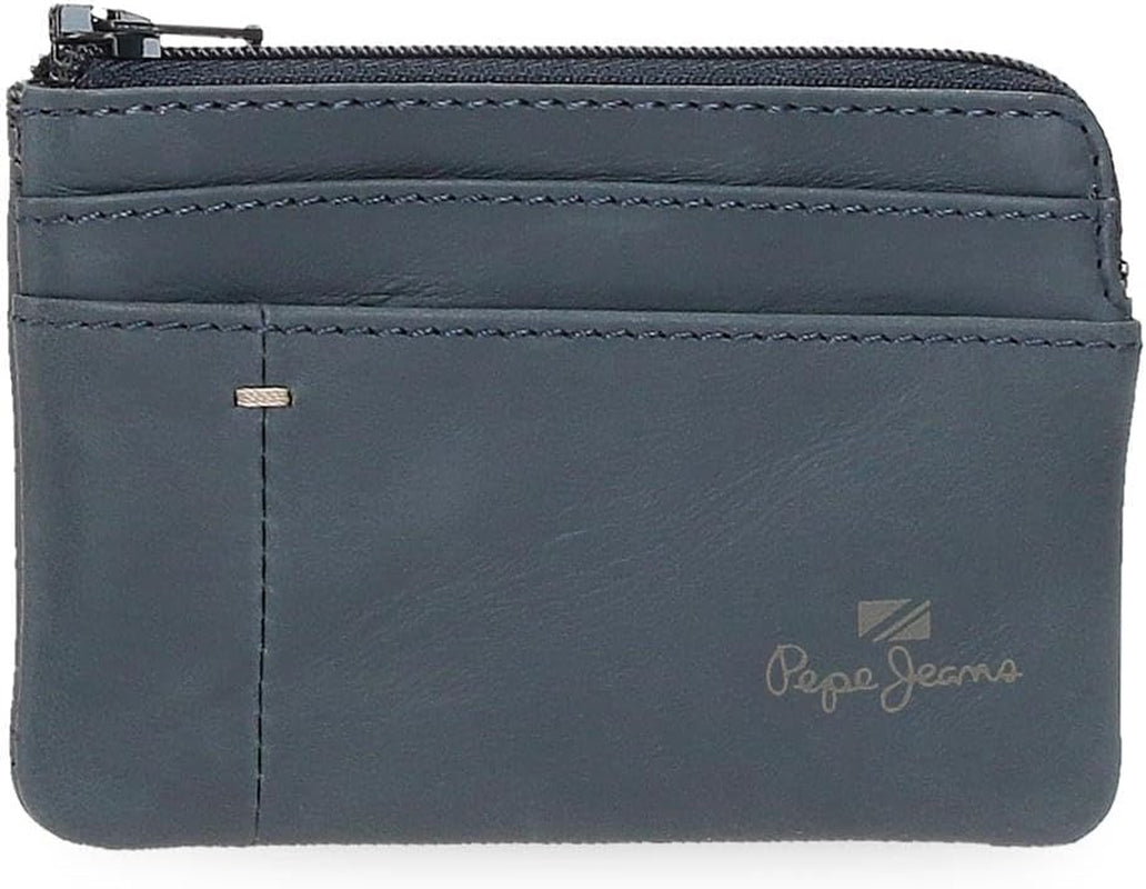 Portofele și poșete Pepe Jeans Staple din piele de vacă, negru, maro, albastru marin, diferite mărimi Portofel Barbati Naty Shop Marină Poșeta