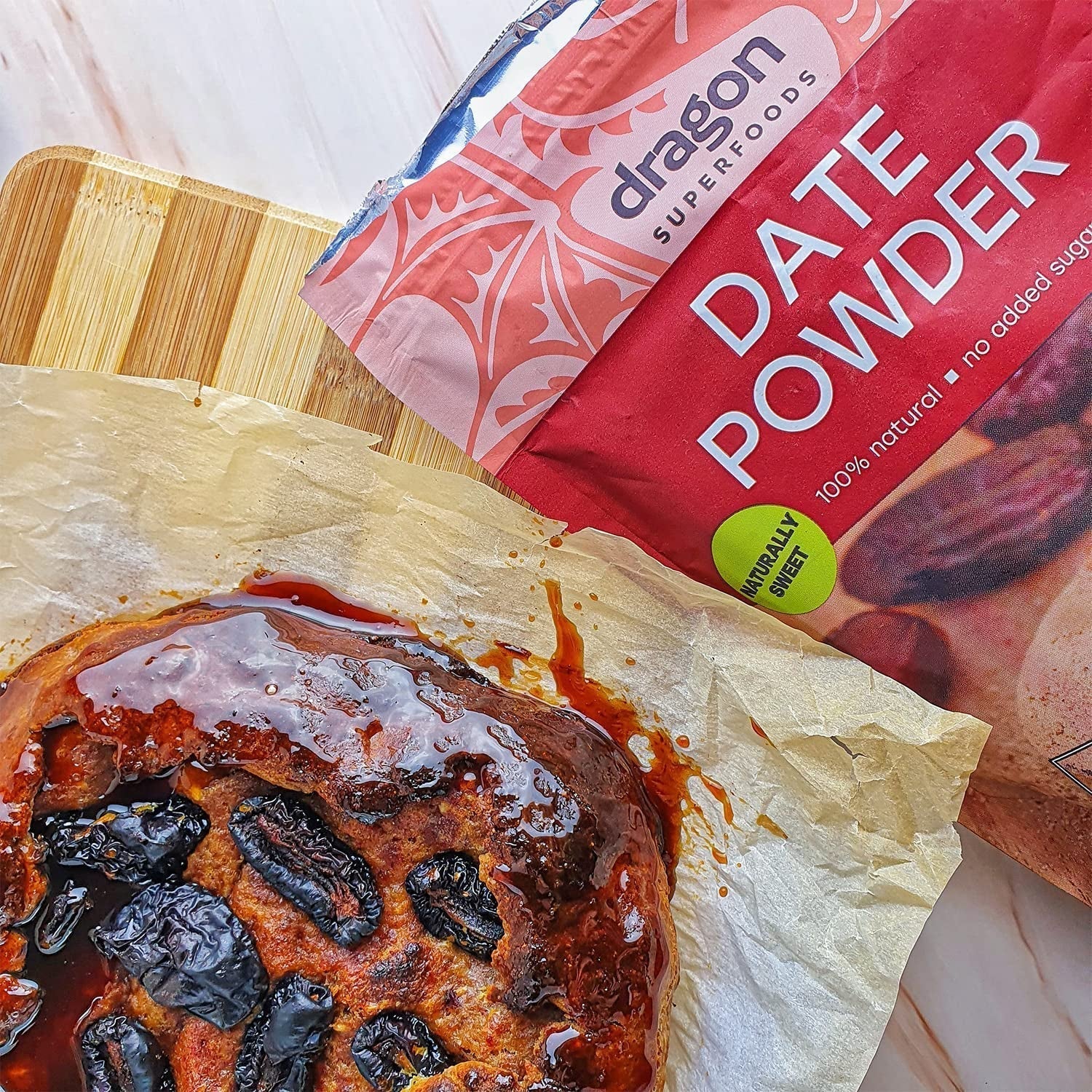 Pudră de curmale 100% organică, vegană și fără gluten, dulce natural, 6 x 250g multipack Produse deshidratate Naty Shop