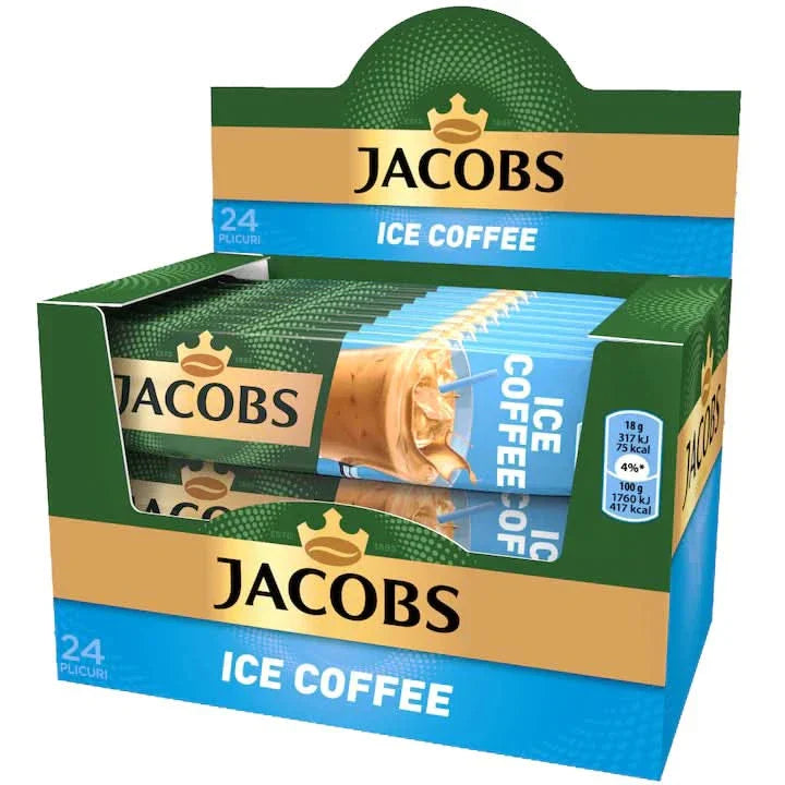 Cafea instant, Jacobs 3 in 1 Ice Coffee Cafea Naty Shop Set 24 plicuri x 12.7 grame
