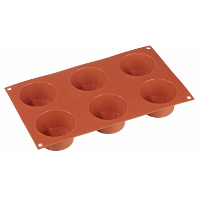 Silikon-Muffinform, 6 Mulden