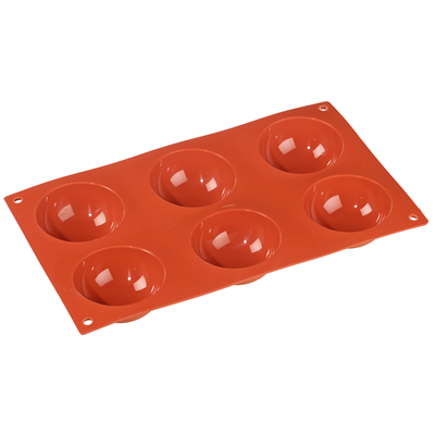 Form-Silikonhalbkugeln 79 x 29 x 30 mm, 6 Mulden