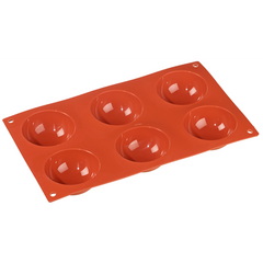Form-Silikonhalbkugeln 79 x 29 x 30 mm, 6 Mulden