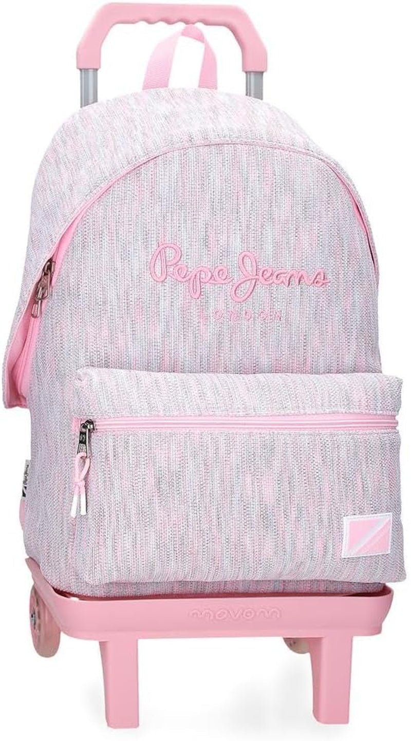 Rucsac școlar Pepe Jeans Miri, roz, 31 x 44 x 17.5 cm, poliester, 22.79 l, roz, rucsac școlar Rucsacuri si ghiozdane premium Naty Shop Rucksack 42 + Trolley