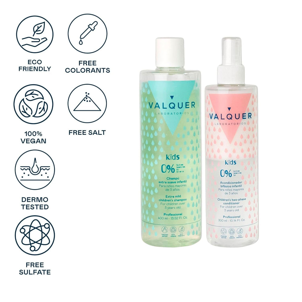 Șampon și balsam de păr pentru copii Valquer fără siliconi, fără sulfați, pentru copii Copii - Baie si Skincare Naty Shop