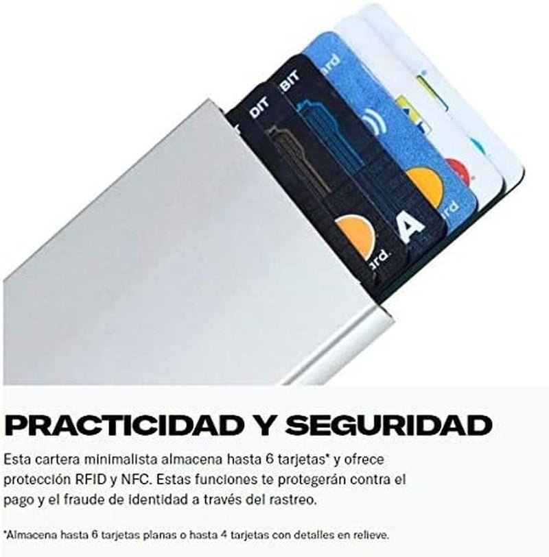 Samsonite Alu Fit SLG - Geantă pentru carduri, 10,2 cm, albastru (True Blue) Portofel Barbati Naty Shop