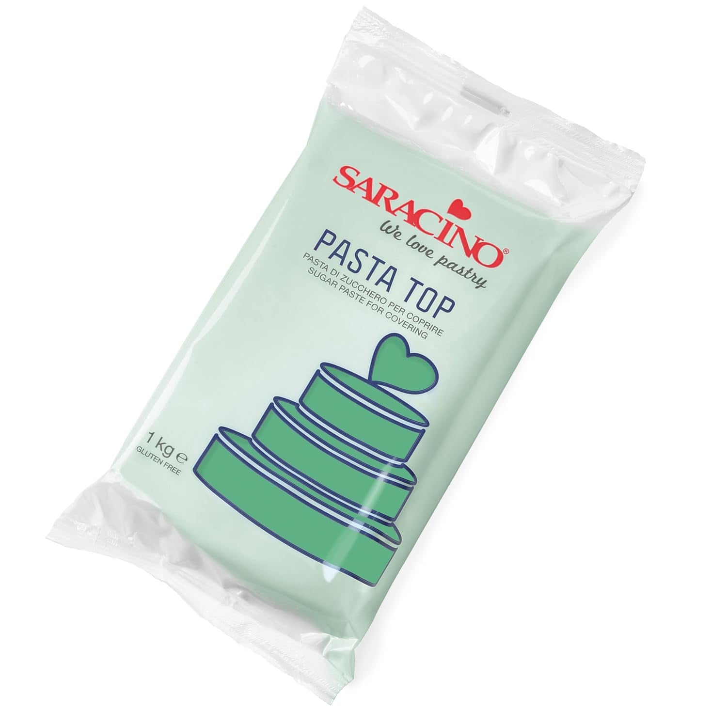 Saracino Fondant Top, Pasta de Zahar Pentru Acoperire 1 kg, Made In Italy Pasta de zahar Naty Shop Salutări