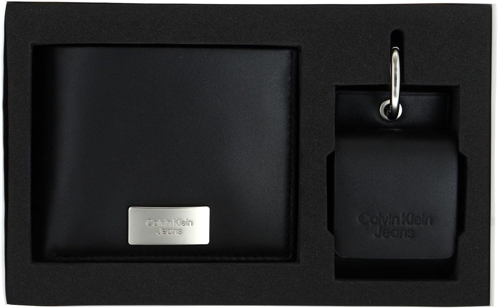 Set cadou Calvin Klein Jeans pentru bărbați Gifting Portofel bifold & husă AirPods, negru (Black), Onesize Portofel Barbati Naty Shop