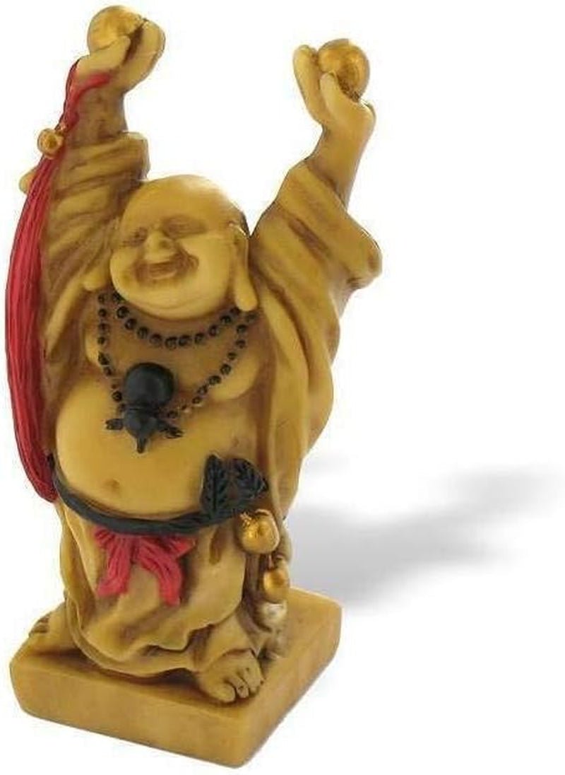 Set de 6 statuete Buddha râzând - Statuete Buddha mici - Sănătate, bogăție, înțelepciune, noroc - Feng Shui farmec norocos decorațiuni pentru casă - idee cadou Decorațiuni Zen Asia Statuete si sculpturi Naty Shop Figurină Longévité