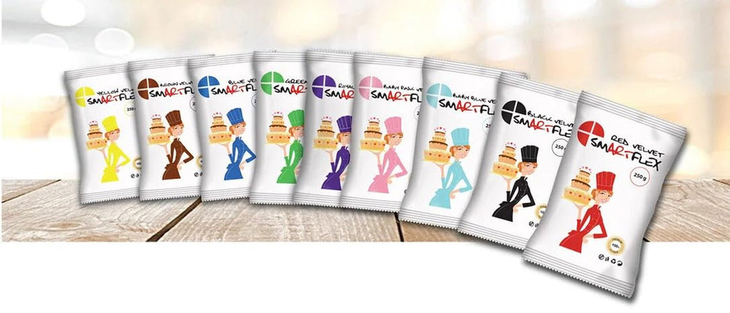 SmartFlex Fondant Green Velvet, 250 g (pachet de 2) Pasta de zahar Naty Shop