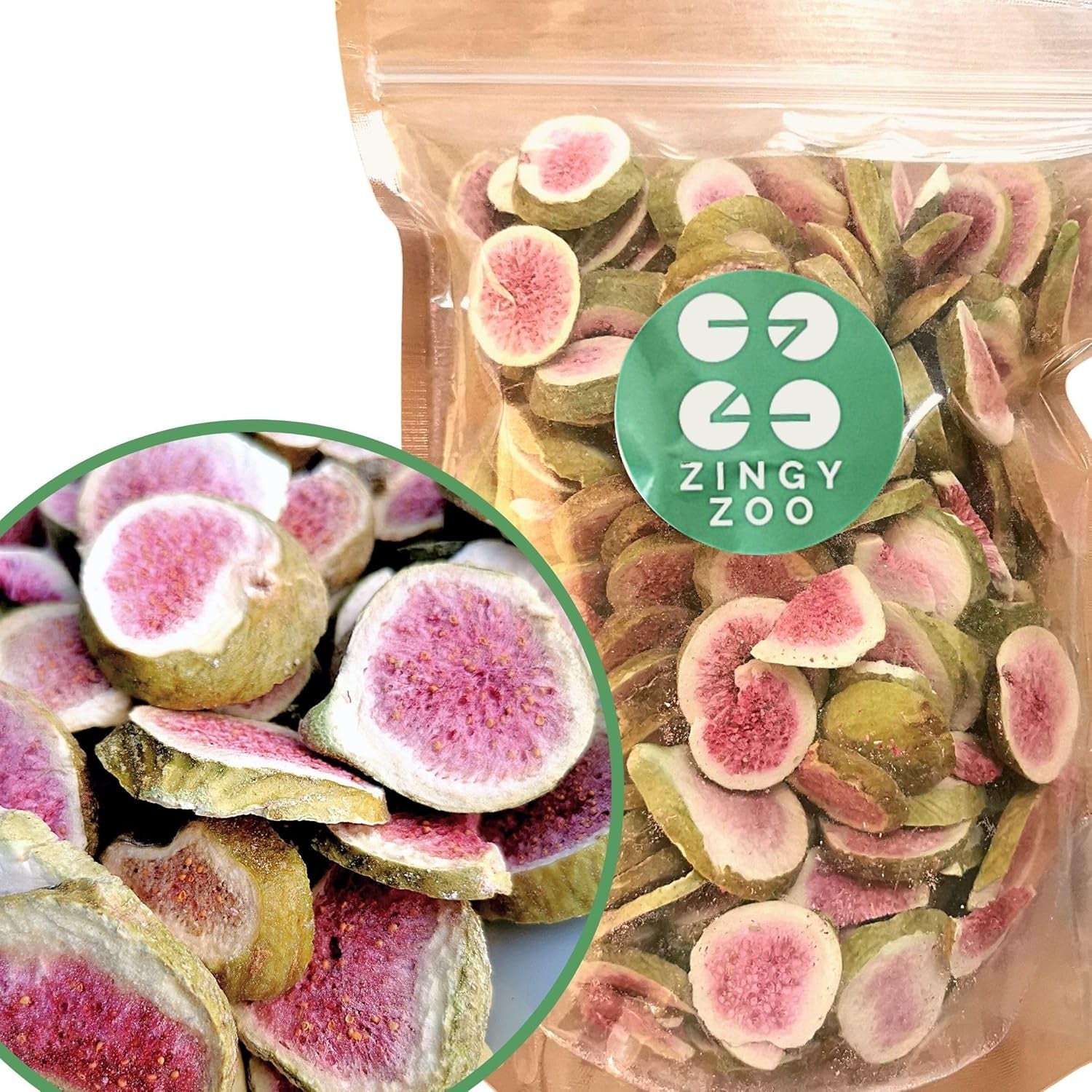 Smochine liofilizate | Smochine 100% naturale uscate | Fără zahăr adăugat Dulciuri liofilizate sănătoase | Fructe liofilizate Smochine liofilizate | ZingyZoo (100g) Produse deshidratate Naty Shop 500G