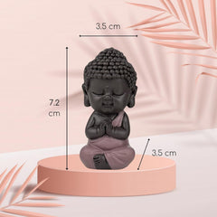 Statuetă Baby Buddha Pink Toge - Figurină inspirată și veselă - Talisman pozitiv Concentrare - Idee de cadou drăguț și spiritual - H 7 cm - Zen'Light Statuete si sculpturi Naty Shop