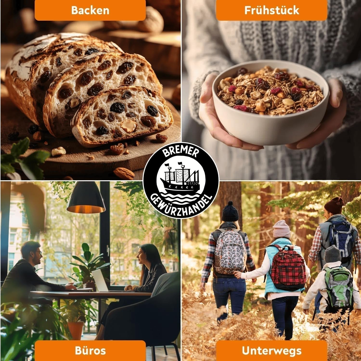Struguri Bremer Gewürzhandel, uscați, nesulfurați și fără adaos de zahăr, 1kg Produse deshidratate Naty Shop