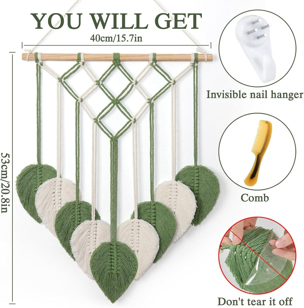 Tapiserie astnic tapiterie frunze verzi tesute Casa - Accesorii si Decoratiuni Naty Shop