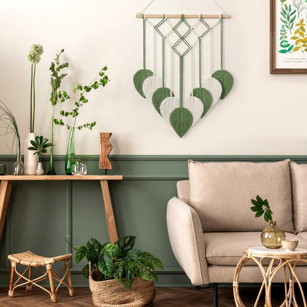 Tapiserie astnic tapiterie frunze verzi tesute Casa - Accesorii si Decoratiuni Naty Shop